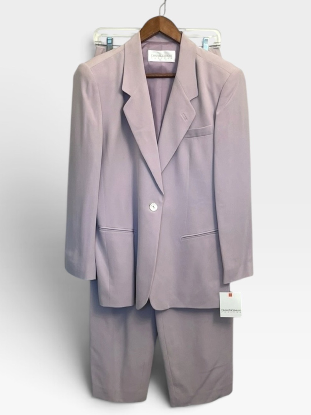 BEAUTIFUL Classic orchid Lavender Silk Suit **size difference